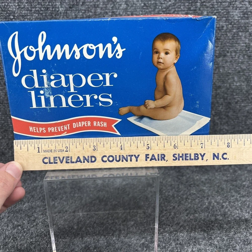 Vintage Johnson & Johnson NIB Baby Diaper Liners For Cloth Diapers Movie TV Prop